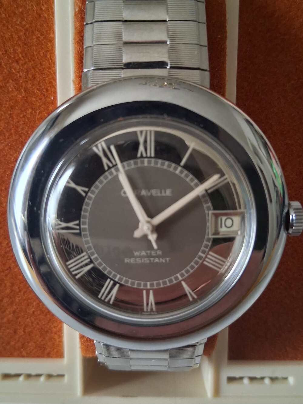 BULOVA 1975 *LIKE NEW Never Worn Silver Stainless Steel Hand Wind Bracelet Watch